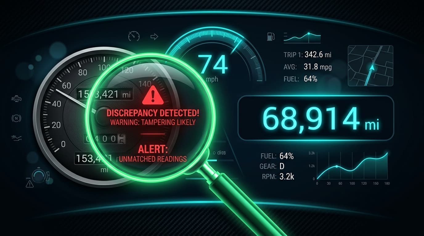 How to Spot Odometer Rollbacks and Mileage Fraud: Physical Clues & AI Checking